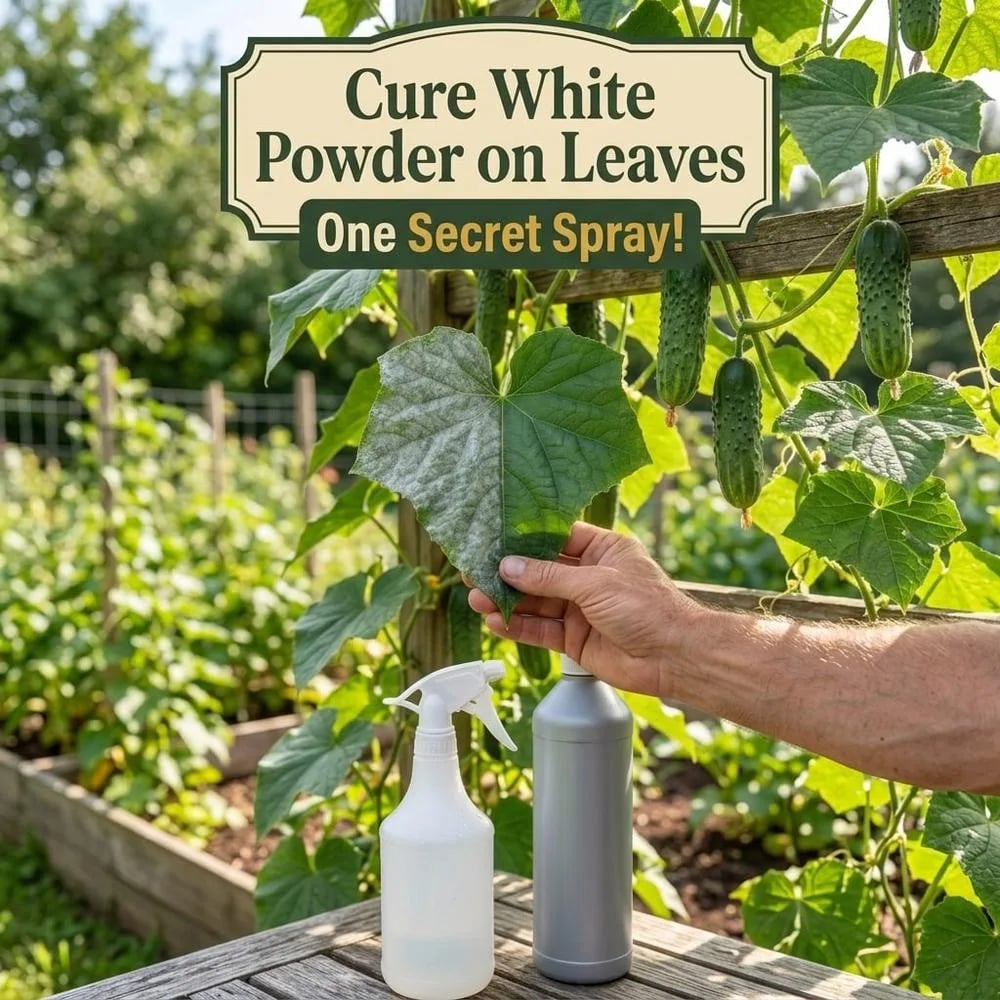 DIY Milk Spray for Powdery Mildew on Cucumbers